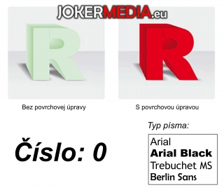 3D číslo zo STYRODURU "0"